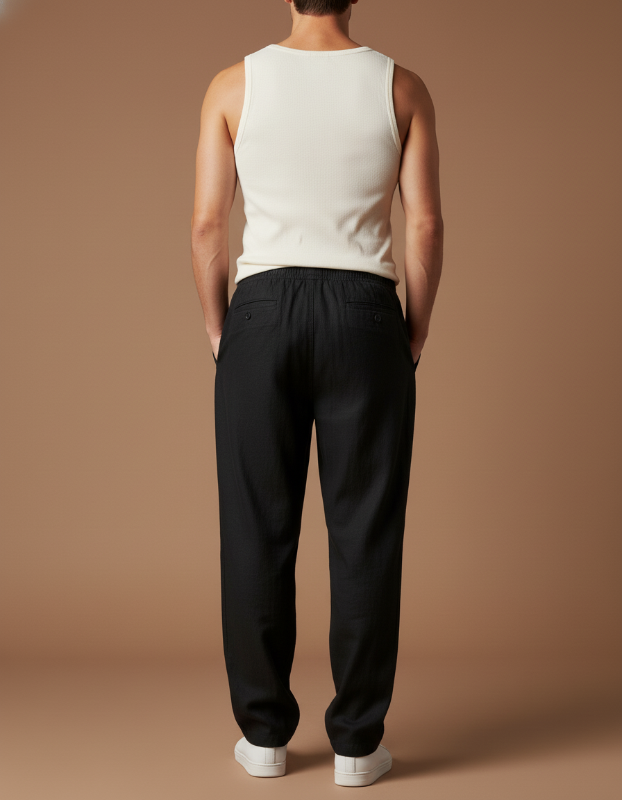 Baggy Pantalon Noir - Lin - vue 2