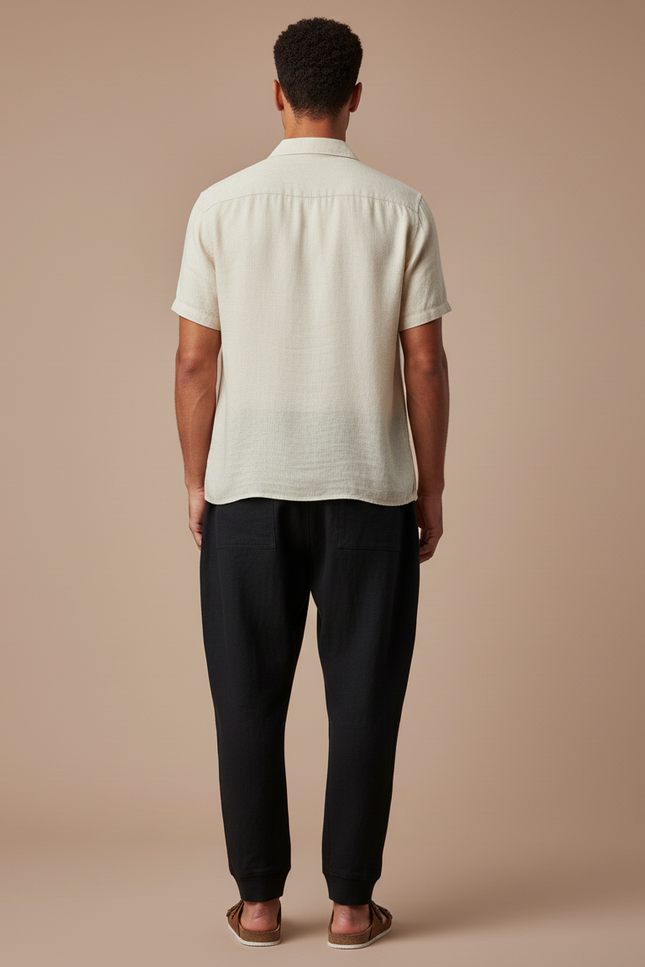 Pantalon Baggy Homme Noir Jogging - Lin - vue 2