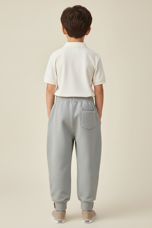 Pantalon Baggy Gris Molletonné Doux Confortable Enfant - vue 2