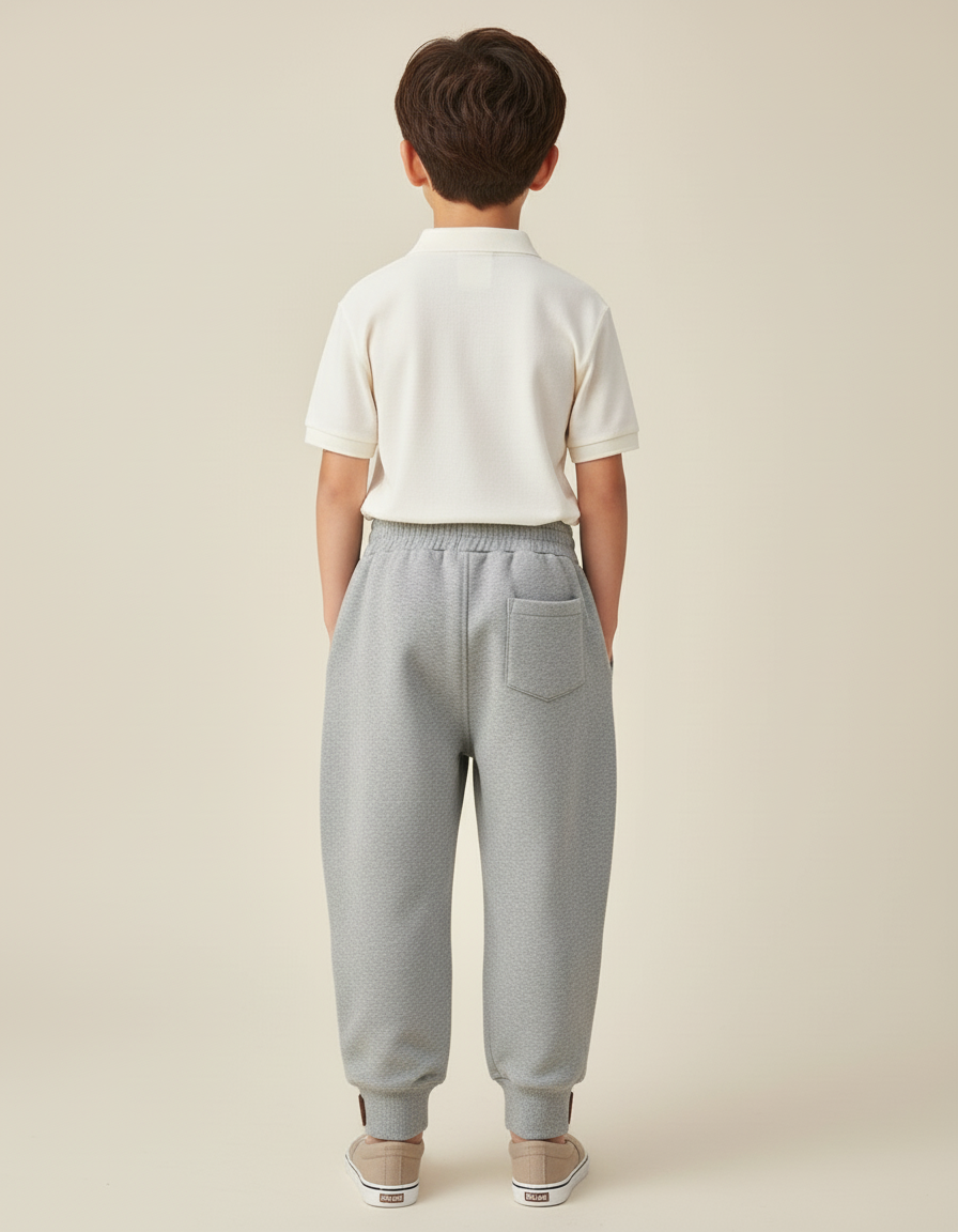 Pantalon Baggy Gris Molletonné Doux Confortable Enfant - vue 2