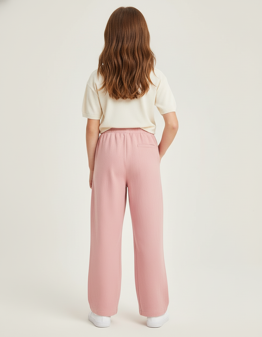 Pantalon Baggy Rose Ample Décontracté Enfant Fille - Molleton - vue 2