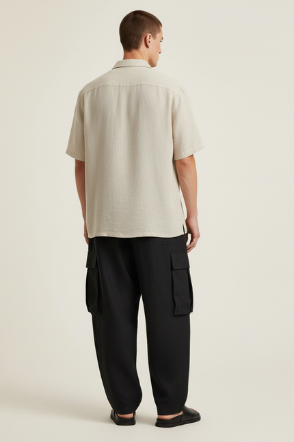 Pantalon Baggy Feae - Noir Lin - vue 2
