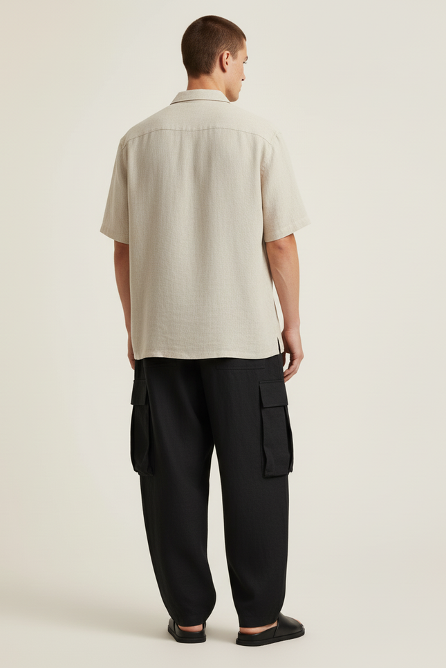 Pantalon Baggy Feae - Noir Lin - vue 2