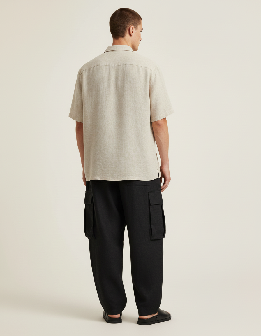 Pantalon Baggy Feae - Noir Lin - vue 2