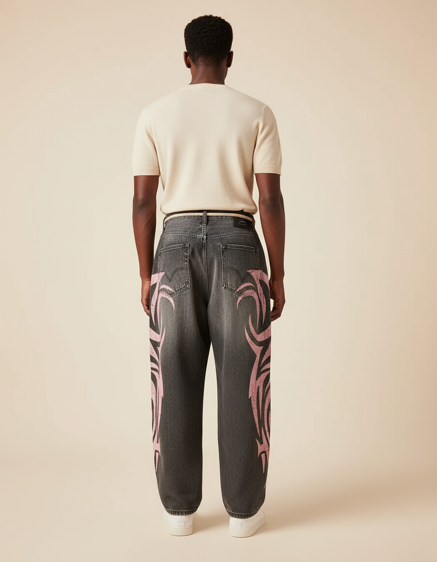 Pantalon Baggy Rose - Jean - vue 2