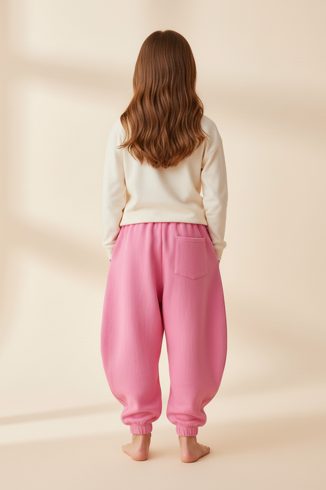 Pantalon Baggy Rose Coton Ample Imprimé Anime - Molleton - vue 2