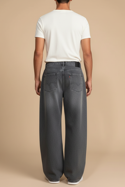 Pantalon Baggy Ado Garçon - Gris Jean - vue 2