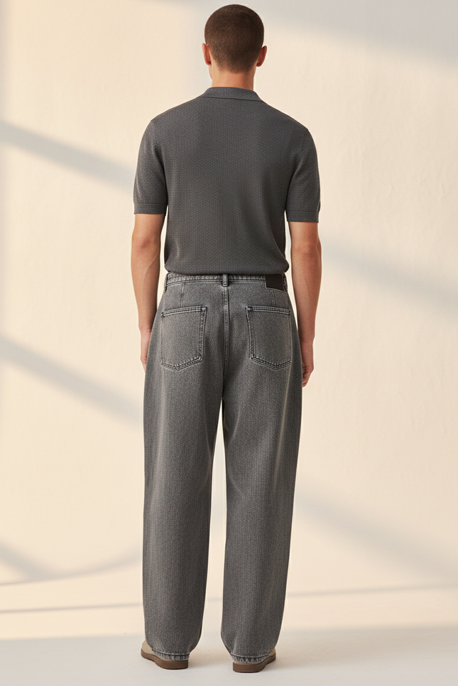 Pantalon Extra Baggy - Gris Jean - vue 2