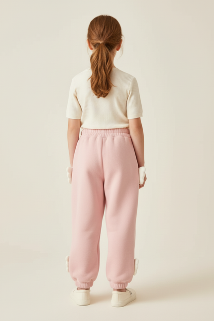 Pantalon Baggy Rose Molleton Ailes Ample Enfant - vue 2