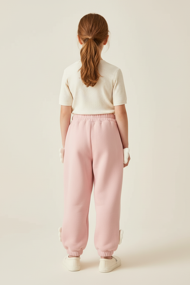 Pantalon Baggy Rose Molleton Ailes Ample Enfant - vue 2