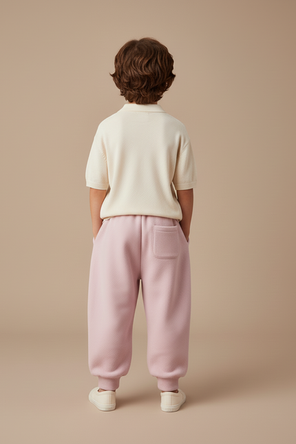Pantalon Baggy Rose Molleton Lapin Enfant Hiver - vue 2