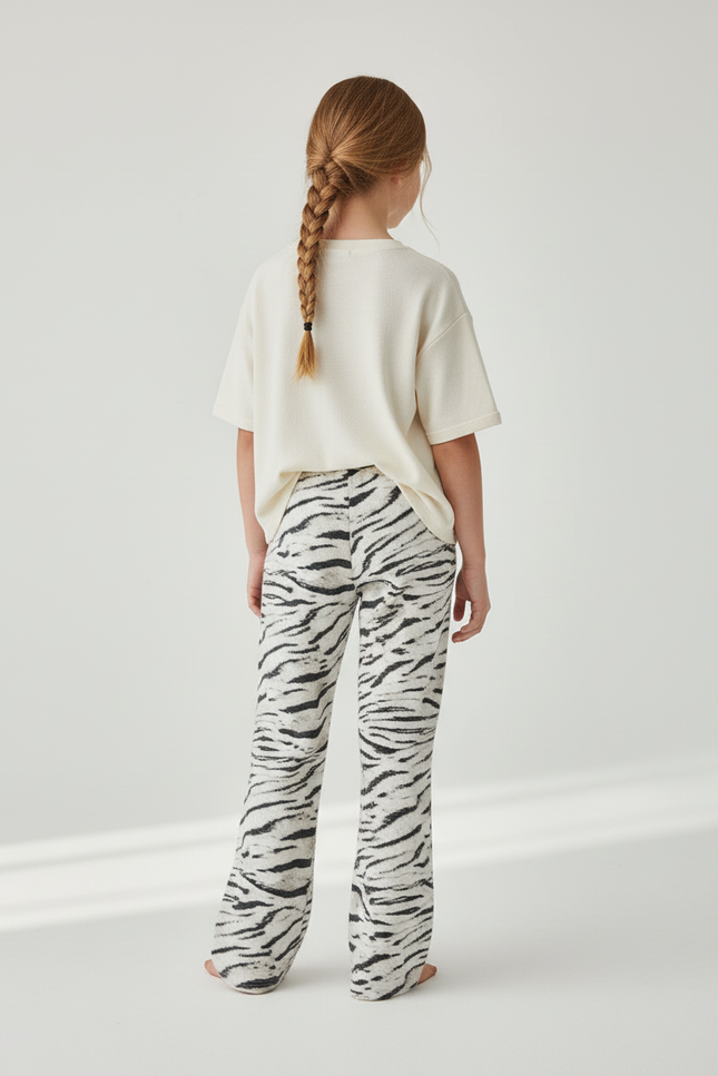 Pantalon Baggy Tigré Ample Molletonné Confortable Enfant - Imprimé - vue 2