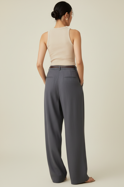 Pantalon Tailoring Super Baggy - Gris Gabardine - vue 2