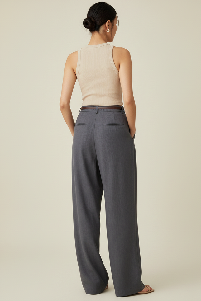 Pantalon Tailoring Super Baggy - Gris Gabardine - vue 2