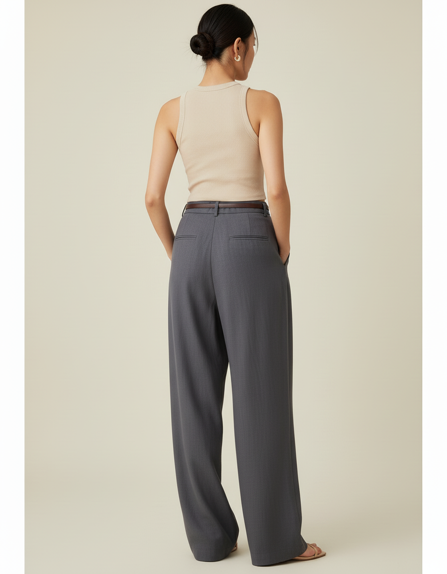 Pantalon Tailoring Super Baggy - Gris Gabardine - vue 2
