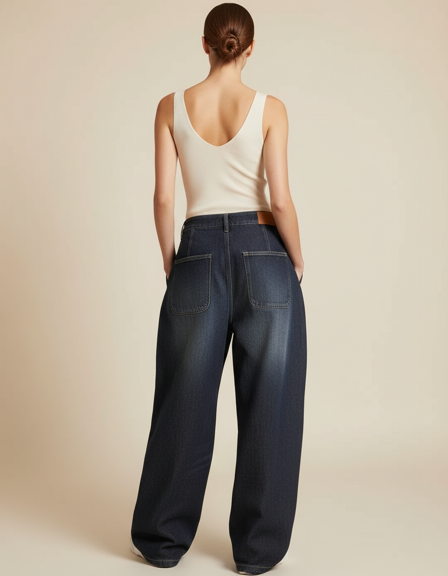 Pantaloni Baggy Donna - Marine Jean - vue 2