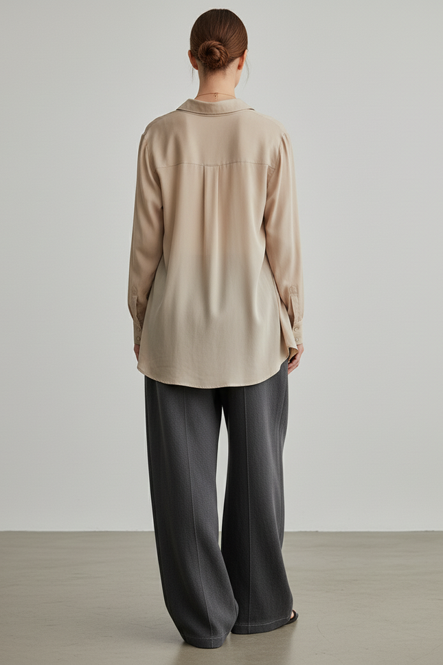 Pantalon Baggy Gris Ample Confortable Décontracté Femme - Molleton - vue 2
