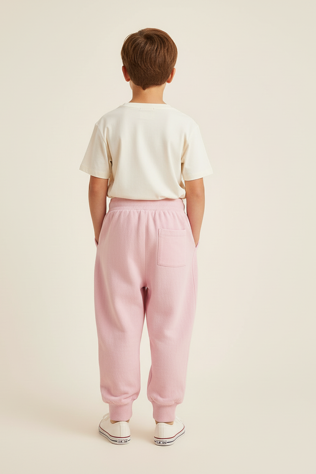 Pantalon Baggy Rose Coton Ample Confortable Enfant - Molleton - vue 2