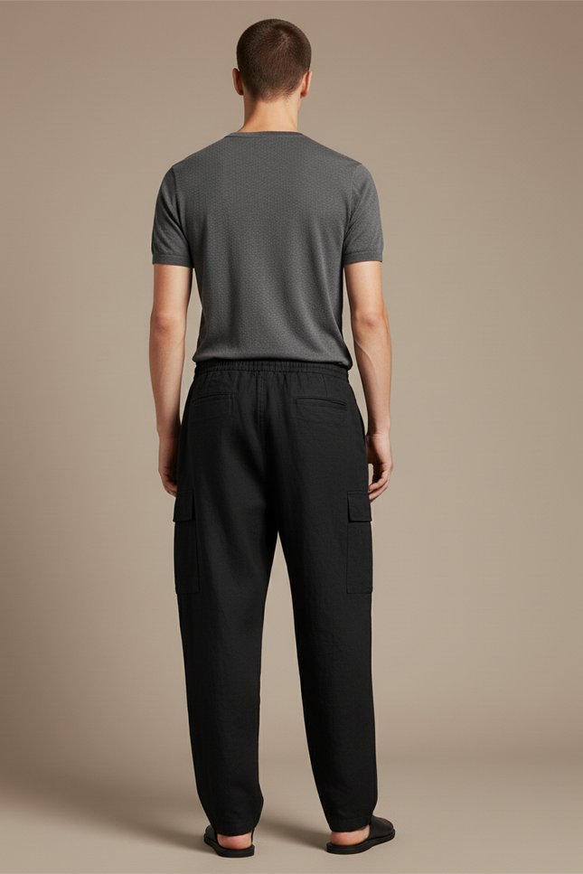 Pantaloni Baggy - Noir Lin - vue 2