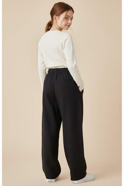 Pantalon Baggy Noir Ample Coton Enfant Fille - Lin - vue 2