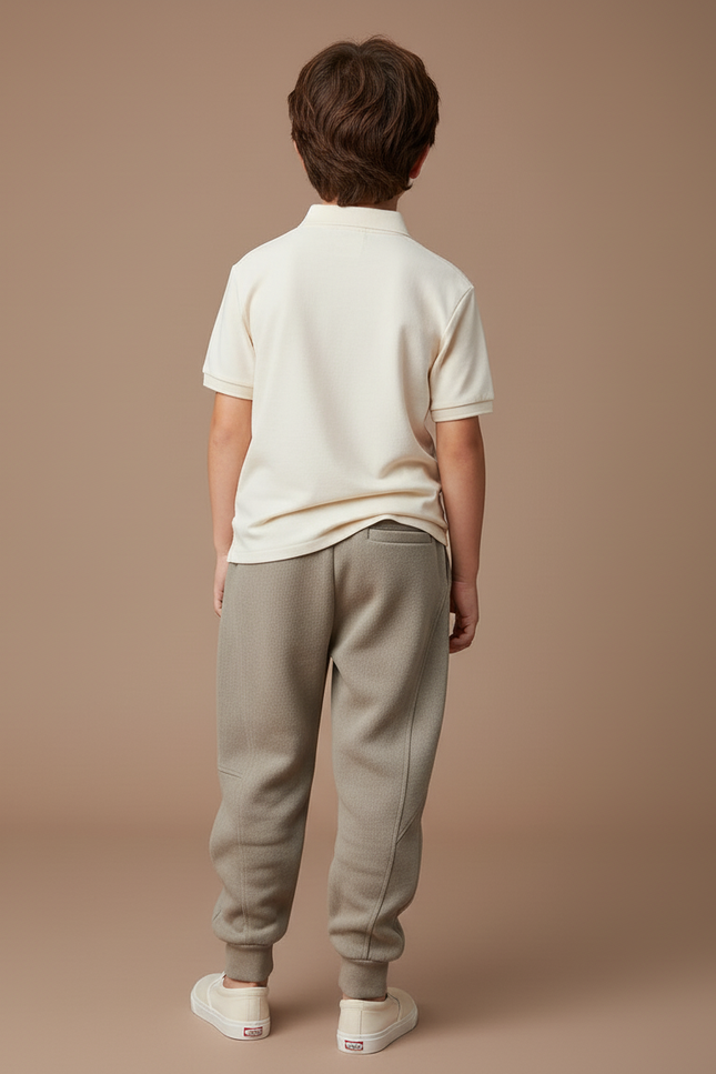 Pantalon Baggy Kaki Ample Décontracté Cordon Enfant - Molleton - vue 2