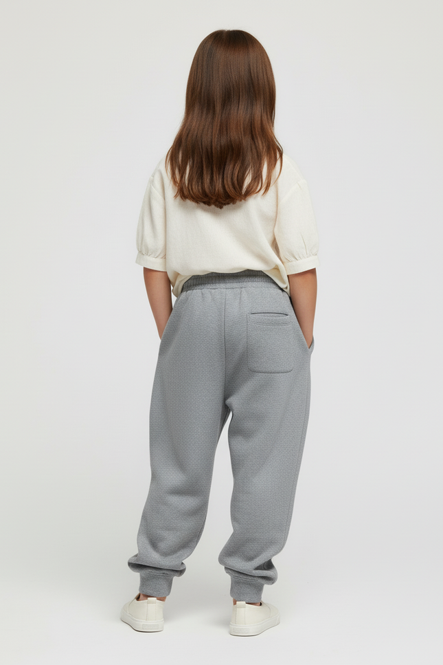Pantalon Baggy Gris Molleton Imprimé Confortable Enfant - vue 2