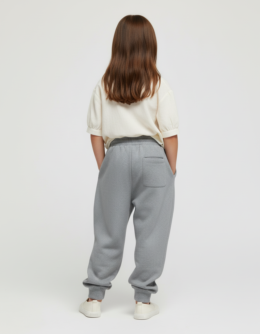 Pantalon Baggy Gris Molleton Imprimé Confortable Enfant - vue 2
