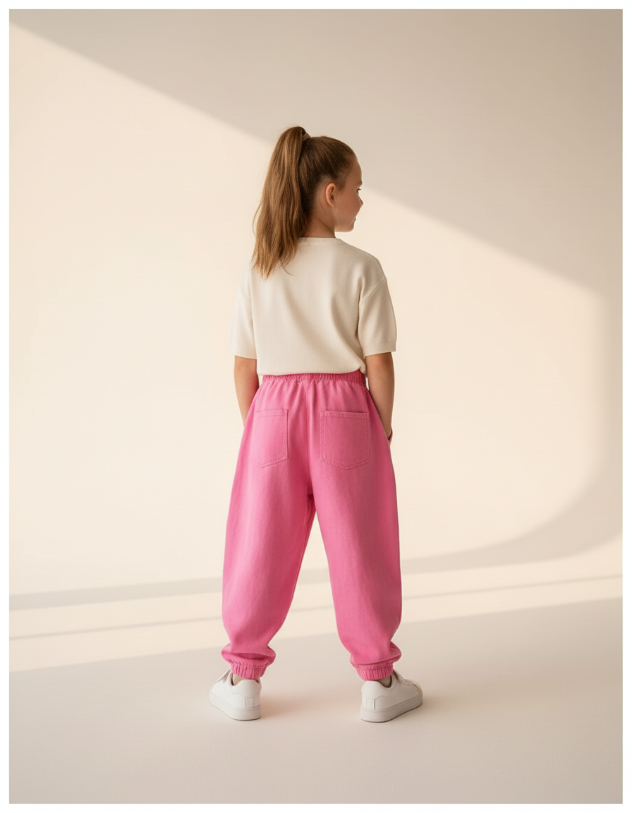 Pantalon Baggy Rose Coton Majin Buu Fille Décontracté - Molleton - vue 2