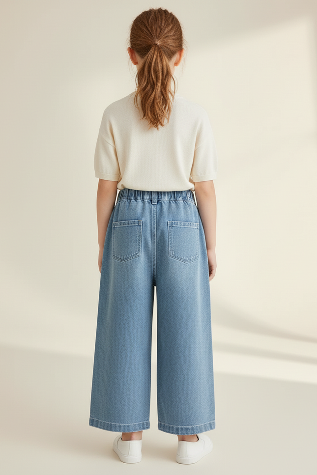 Pantalon Baggy Denim Bleu Clair Ample Patches - Jean - vue 2