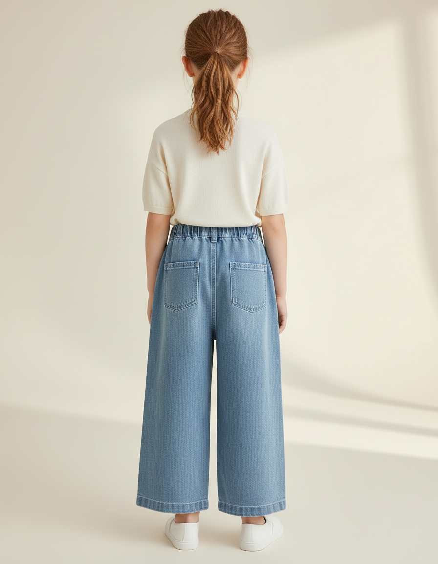 Pantalon Baggy Denim Bleu Clair Ample Patches - Jean - vue 2