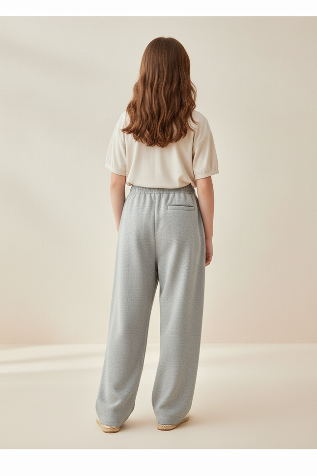 Pantalon Baggy Gris Coton Ample Décontracté Enfant - Molleton - vue 2