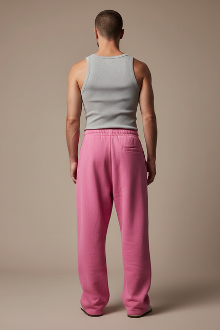 Pantalon Baggy Rose Ample Molleton Imprimé Décontracté Homme - vue 2