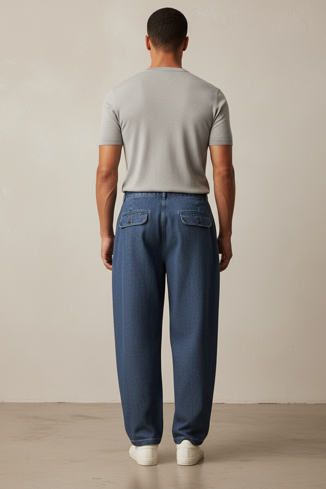 Pantalon Baggy Homme Bleu - Jean - vue 2