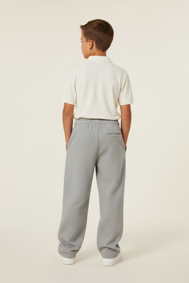 Pantalon Baggy Gris Large Coton Décontracté Enfant - Molleton - vue 2