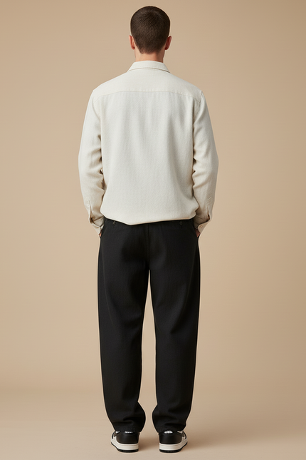 Pantalon Baggy Noir Ample Décontracté Denim Homme - Jean - vue 2
