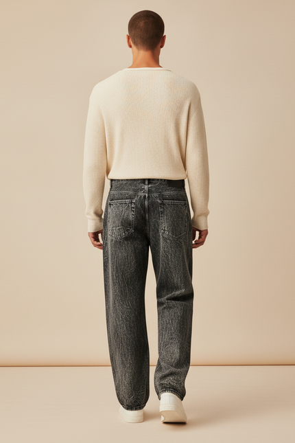 Pantalon Baggy Y2k - Gris Jean - vue 2