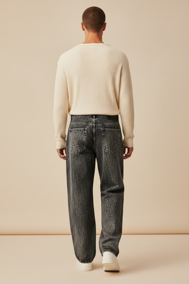 Pantalon Baggy Y2k - Gris Jean - vue 2