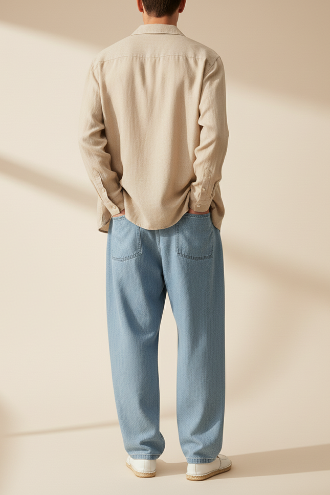 Pantalon Baggy Bleu - Jean - vue 2