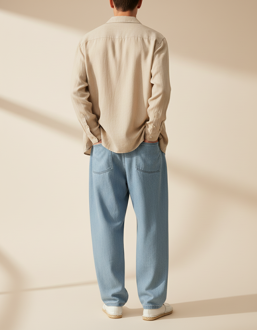 Pantalon Baggy Bleu - Jean - vue 2