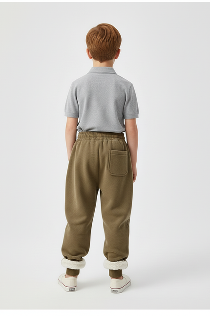 Pantalon Baggy Kaki Molletonné Chaud Doublé Hiver - vue 2
