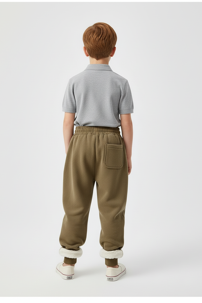 Pantalon Baggy Kaki Molletonné Chaud Doublé Hiver - vue 2