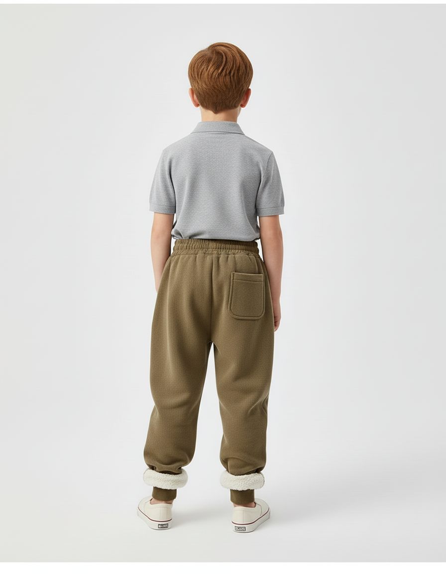 Pantalon Baggy Kaki Molletonné Chaud Doublé Hiver - vue 2