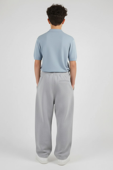 Pantalon Baggy Gris Ample Sport Décontracté Coton - Molleton - vue 2