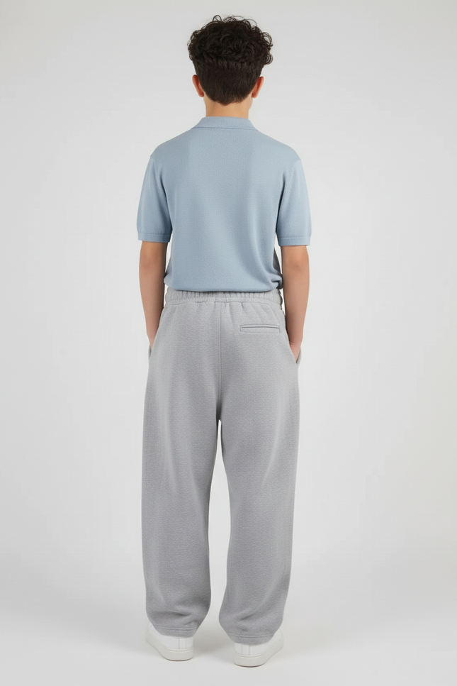 Pantalon Baggy Gris Ample Sport Décontracté Coton - Molleton - vue 2