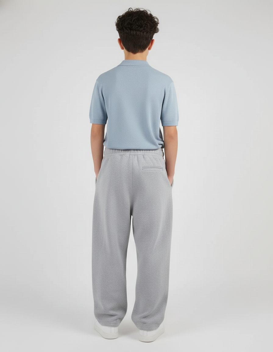 Pantalon Baggy Gris Ample Sport Décontracté Coton - Molleton - vue 2