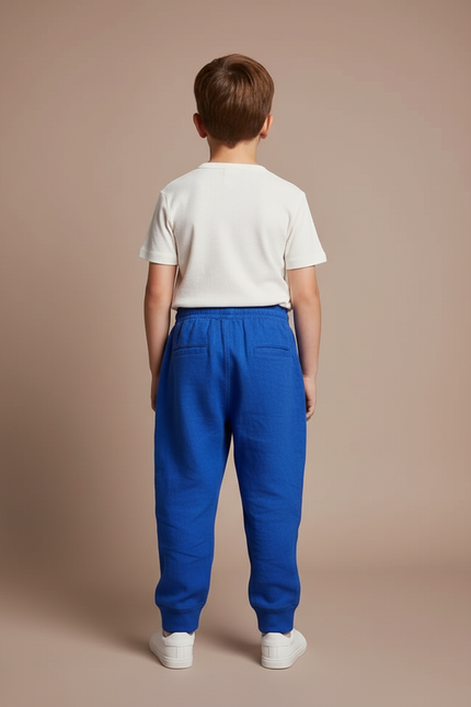 Pantalon Baggy Bleu Royal Lin Imprimé PARIS Enfant - vue 2