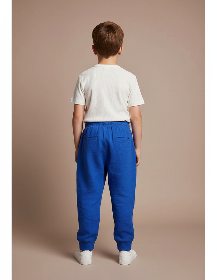 Pantalon Baggy Bleu Royal Lin Imprimé PARIS Enfant - vue 2