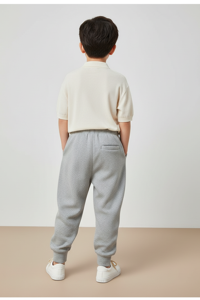 Pantalon Baggy Gris Molleton Confortable Ample Enfant - vue 2