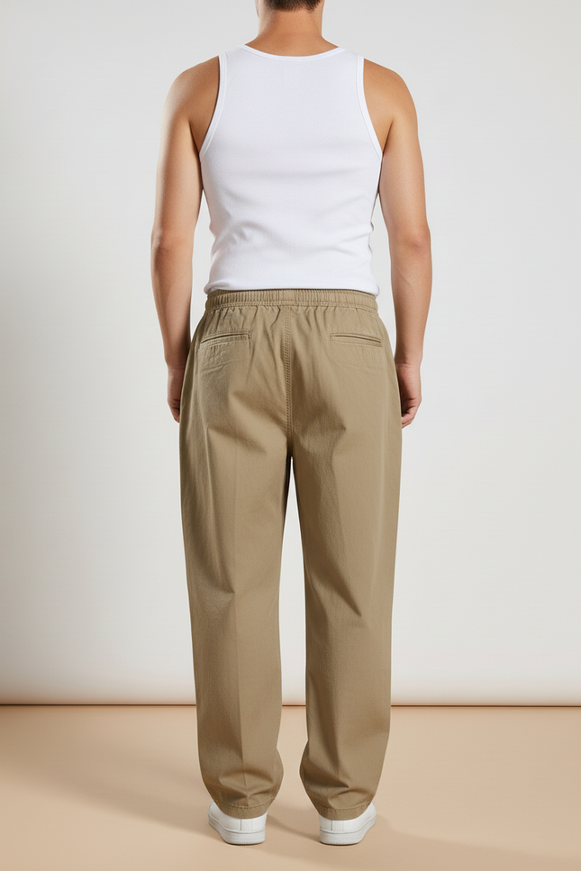 Pantalon Marron Baggy - Kaki Toile - vue 2