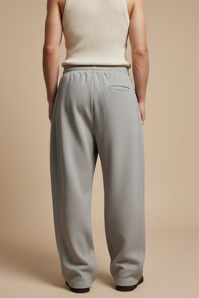 Pantalon Baggy Gris Ample Molleton Cordon Homme - vue 2